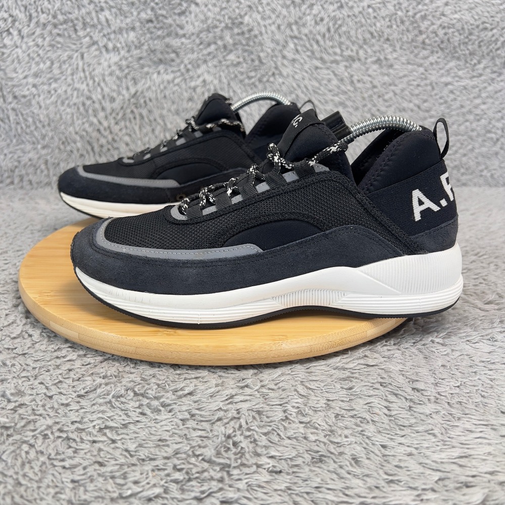 APC Paris Run Around Sneakers Womens 8.5 EU 39 Black Suede Mesh Runners Trainers